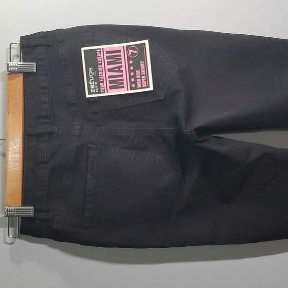 Refuge size 7 Miami black jeans high rise super skinny hi-rise - Picture 3 of 14